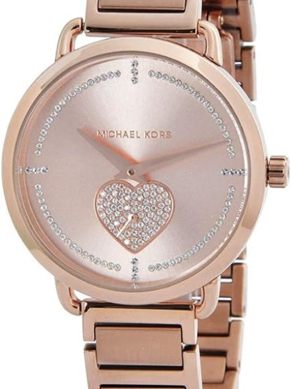 Michael Kors Jaryn Rose Gold-Tone Heart Watch